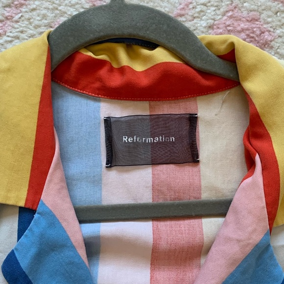 Reformation Palma Rainbow Button Down - Picture 3 of 5